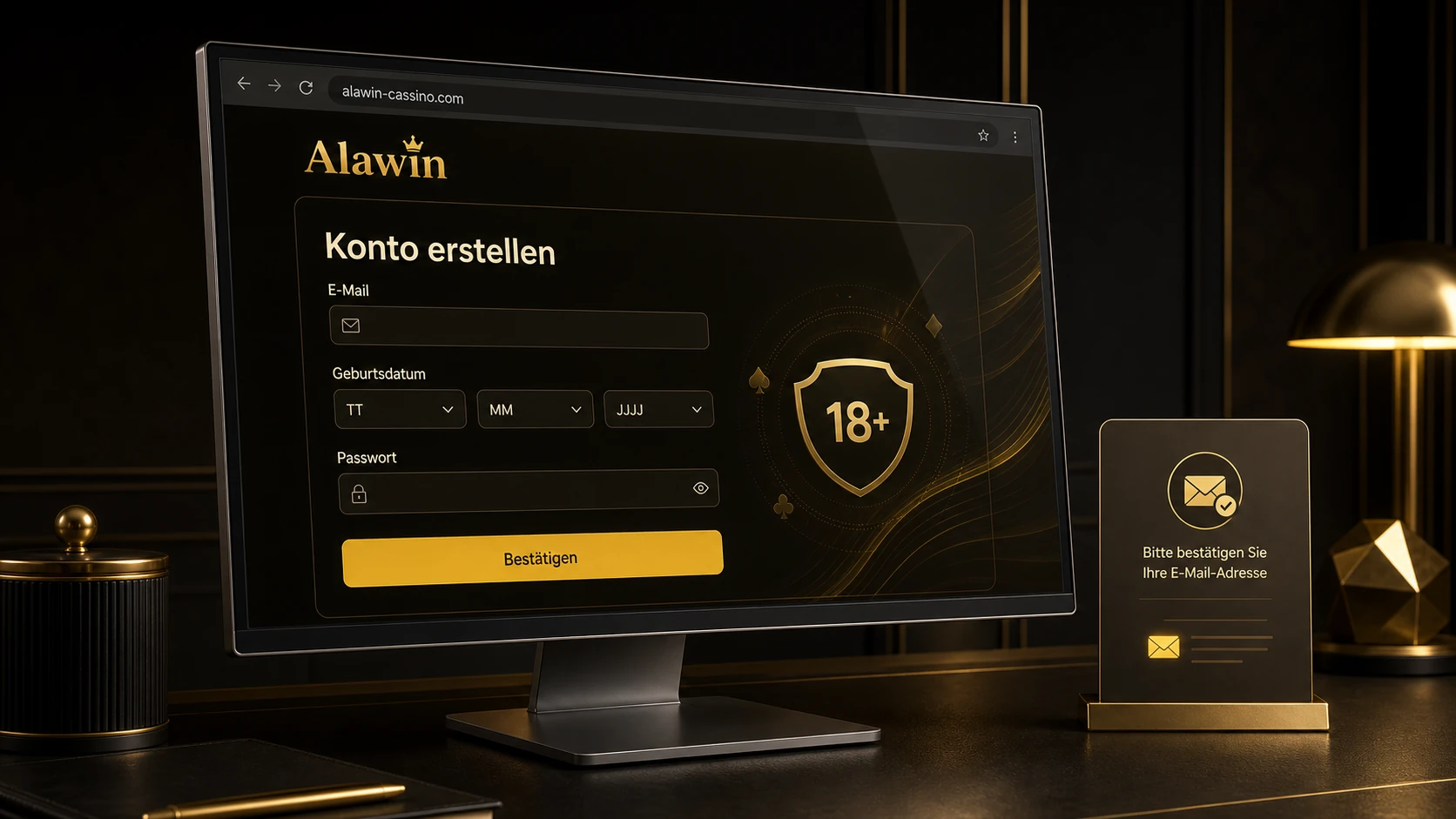 Alawin Casino Konto erstellen